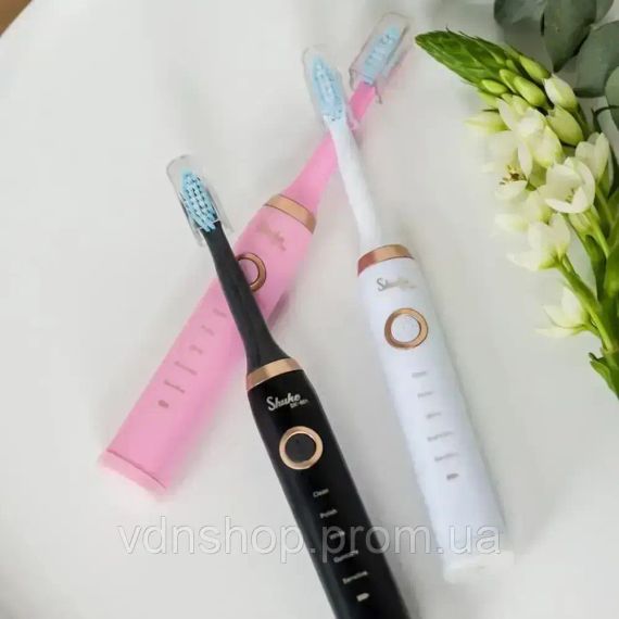 Електрична зубна щітка Shuke SK-601 акумуляторна ультразвукова щітка для зубів 3 насадки | Зображення 4