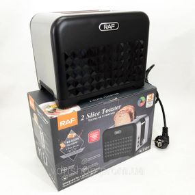 Тостери для дому RAF R.2101 900 Вт, Універсальний тостер для грінок, Тостер кухонний YU-37