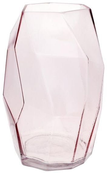 Ваза настольная стеклянная Iceberg pink 28х18см