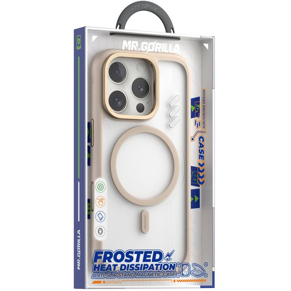 TPU+PC чохол Blueo Frosted Heat Dissip. with MagSafe для Apple iPhone 16 Pro Max (6.9") Золотий / Gold | Зображення 1