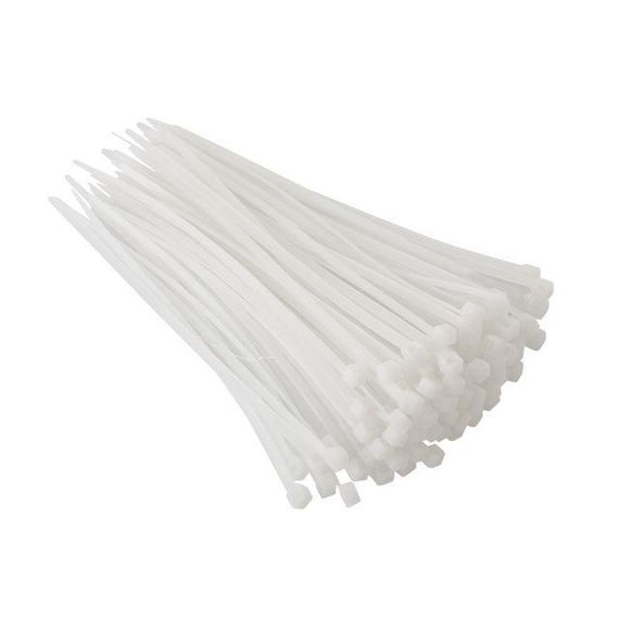 Хомут пластиковий 3,6*150 мм, білий, 100 од. INTERTOOL TC-3615 | Зображення 1