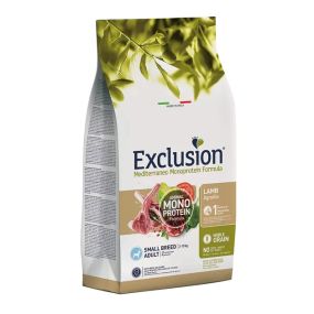 Повнораціонний сухий корм Exclusion Adult Lamb Small Breed з ягням для дорослих собак дрібних порід 2 кг