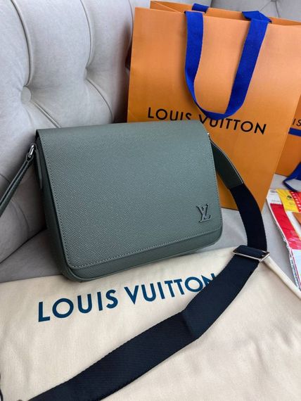 Месенджер хакi Louis Vuitton District PM Taiga Gray c848 | Зображення 8