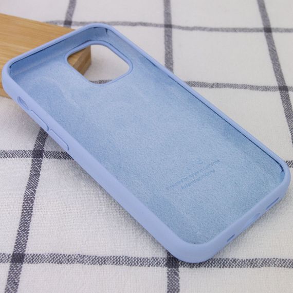 Чохол Silicone Case Full Protective (AA) для Apple iPhone 12 Pro/12 (6.1") Блакитний/Lilac Blue | Зображення 2