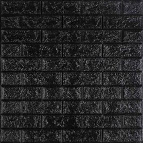3D панель самоклеющаяся 700x770x3мм кирпич Черный (019-3) SW-00000584