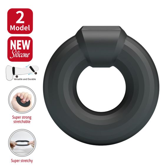 Ерекційне кільце Crazy Bull №2 - Kayke super soft silicone, BI-210360 Sex Aura | Зображення 1