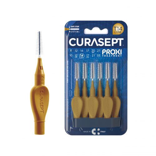 Йоржик міжзубний Curasept PROXI T14 CONE, охра, 6шт