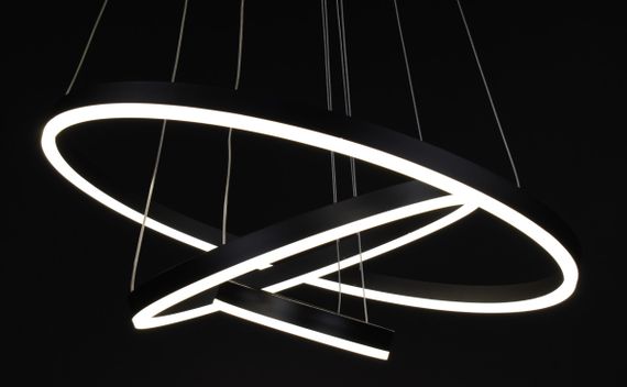 Люстра світлодіодна підвісна LED світильник для квартири на стелю лед 27777 Чорний 25-180х60х60 см. | Зображення 5