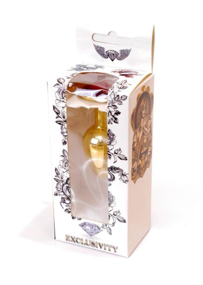 Анальна пробка - Jewellery Gold Plug Red Sex Aura | Зображення 7