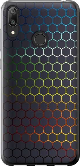 Чехол на Huawei Y7 2019 Переливающиеся соты "498u-1638-17620"