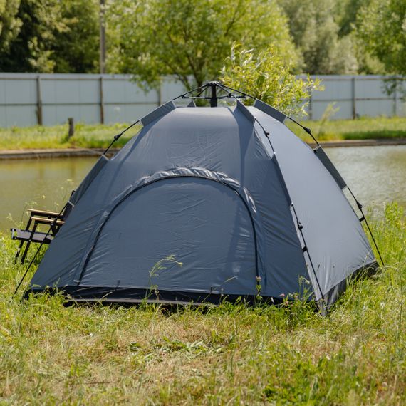 Палатка кемпинговая 2 на 2 метра автоматическая для рыбалки похода туристическая LU-019G Серый | Зображення 3