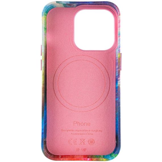 Кожаный чехол Colour Splash для Apple iPhone 14 Pro (6.1") Искусственная кожа, Pink / Blue | Зображення 3