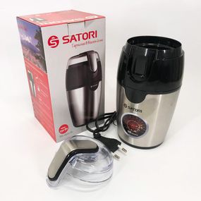 Кофемолка металлическая SATORI SG-2510-SL 120 Вт, Кофемолка мощная Мощная для измельчения BN-53