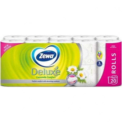 Туалетная бумага Zewa Deluxe Ромашка 3 слоя 20 рулонов (7322540556087) | Зображення 3