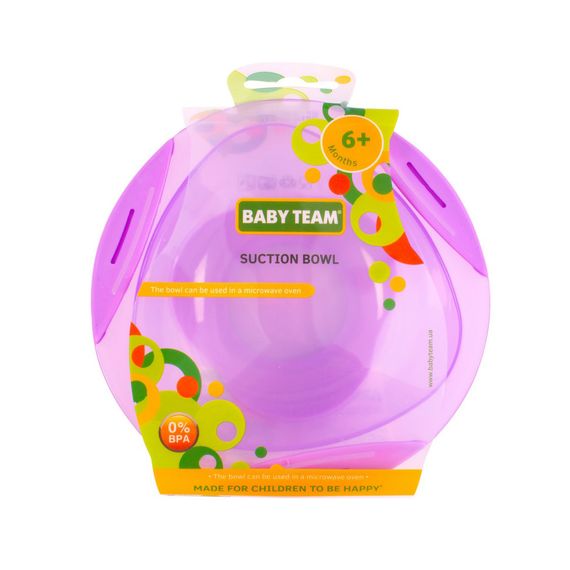 Детская тарелка на присоске 6004_фіолетова 280 мл