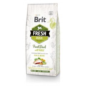 Brit Fresh Duck with Millet Adult Run & Work сухий корм з качкою та просо для активних собак 2.5 кг