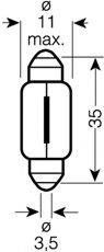 Лампа софітна допоможе. освітлення C10W 12V 10W SV8.5-8 (вир-во OSRAM) OSRAM 6461 на LAND ROVER DISCOVERY   (LJ, LG)