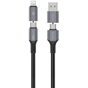 Дата кабель WIWU C077 Cyberlink Type-C to Lightning 27W (1m) Silver