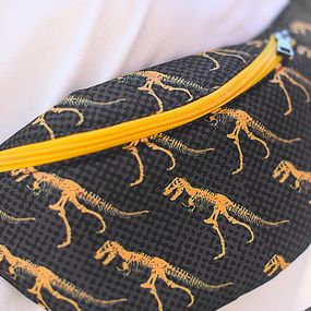 Сумка на пояс бананка Bumbag Динозаврики 27x16 см (BB_20J013_ZHL)