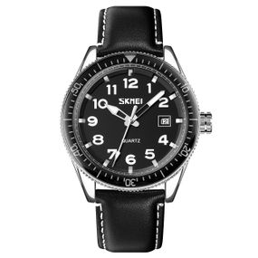 Годинник S2kmei 9232LSIBK Silver-Black Leather