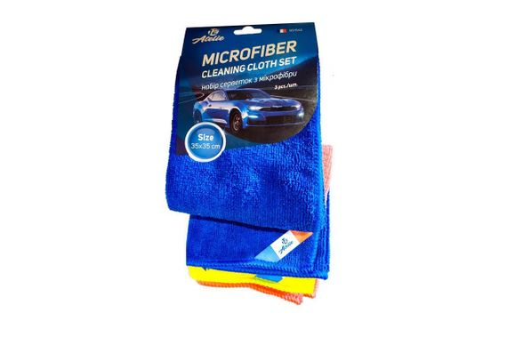 Набір серветок із мікрофібри 35х35 см (синя, желата, червона) 12 Atelie 951542