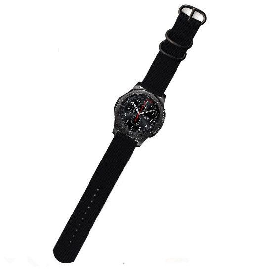 Нейлоновий ремінець Primo Traveller для годинника Samsung Gear S3 Classic SM-R770 / Frontier RM-760 - Black | Зображення 2