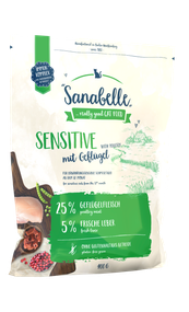 Sanabelle Sensitive Сухой корм для взрослых кошек с домашней птицей 400 г