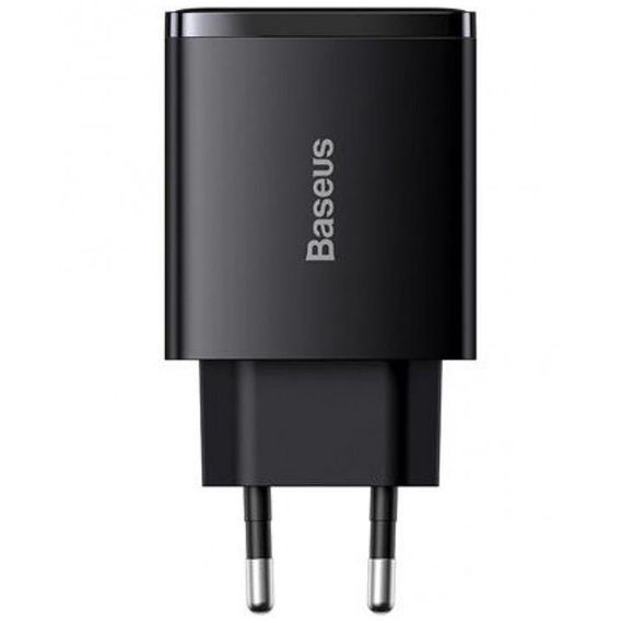 СЗУ Baseus Compact Quick Charger 30W QC+PD (2USB-A/1C) (CCXJ-E) Черный | Зображення 1