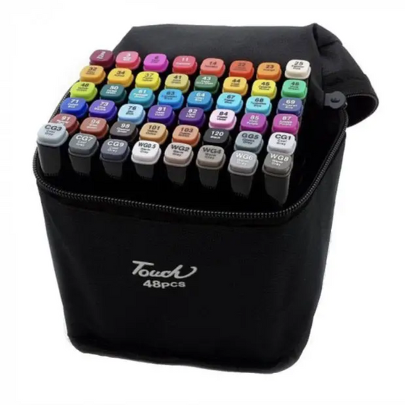 Набір маркерів для малювання Touch 48 шт./уп, Професійні фломастери для художників   знижка