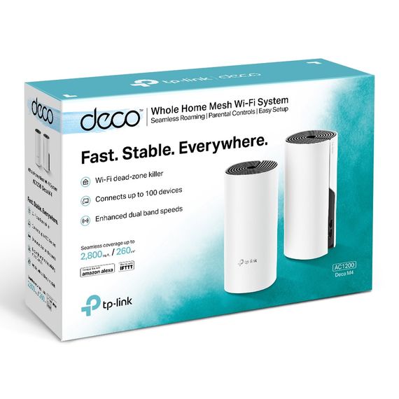 Маршрутизатор TP-LINK DECO M4 3PK AC1200 2xGE LAN/WAN MU-MIMO MESH (DECO-M4-3-PACK)