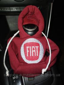 Чехол кофта Худи аксессуар на КПП Car Hoodie FIAT Фиат бордовый подарок автомобилисту 10070