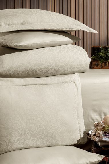 Постельное белье First Choice Jacquard Satin 200х220 Tecna Champagne | Зображення 1