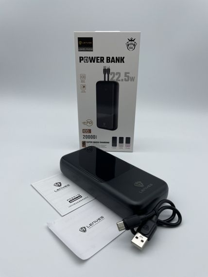 Power bank LENYES PX251D 20000 mAh (реальна ємність)