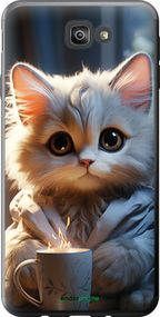 Чохол на Samsung Galaxy J7 Prime Білий кіт "5646u-610-2448"