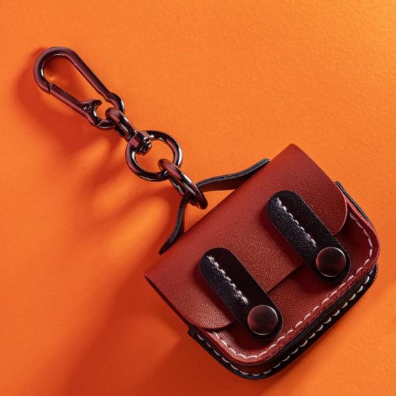 Кожаный футляр Briefcase для наушников AirPods Pro Brown / Black | Зображення 2