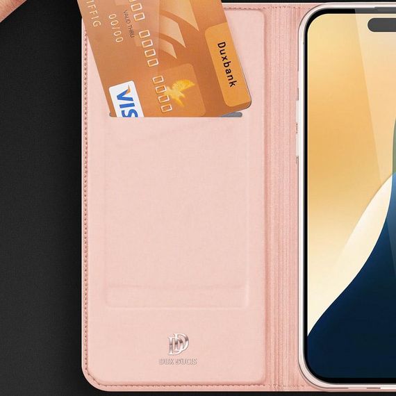 Чохол-книжка Dux Ducis з кишенею для візиток для Apple iPhone 16 Pro Max (6.9") Rose Gold | Зображення 2
