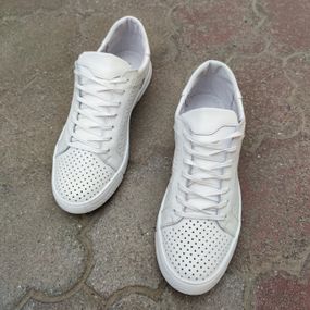 Чоловічі кеди з перфорацією 46 47 48 49 розмір. Білі кеди великого розміру!