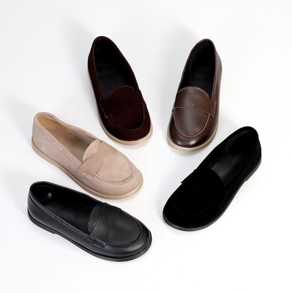 Удобные черные туфли лоферы натуральная замша в ассортименте | Зображення 9