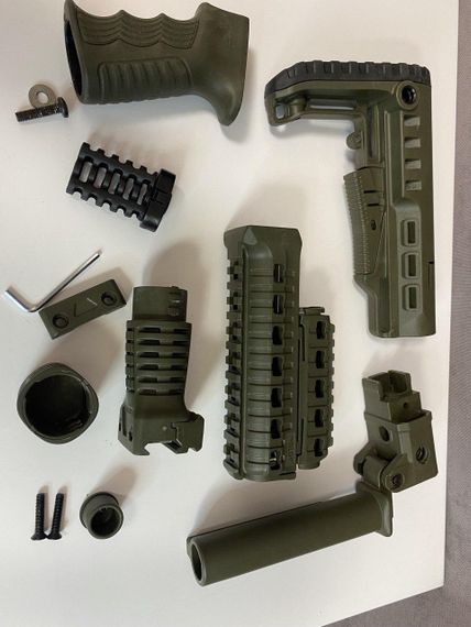 Обвіс на ак-47/ак-74 DLG Tactical Приклад на ак-47 Цівка на ак-47 Пістолетна ручка на ак-47 Сет на АК Тюнінг на АК | Зображення 1