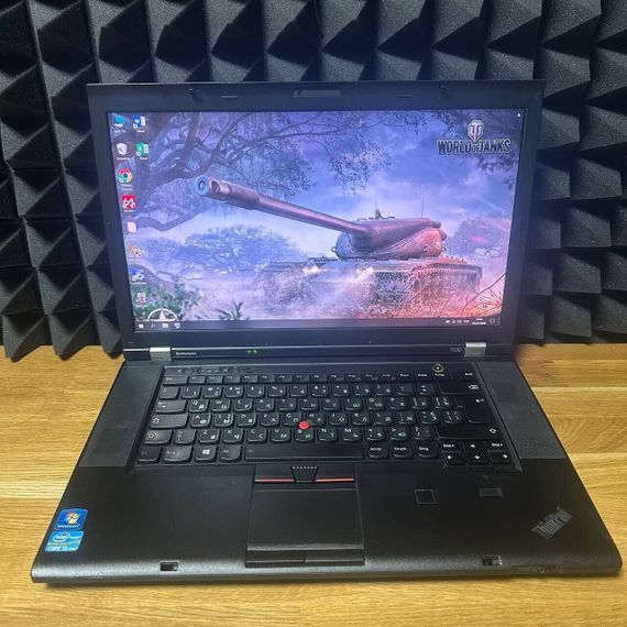 Ноутбук Lenovo ThinkPad T530 / 15.6" (1920x1080) IPS / Intel Core i5-3380M (2 (4) ядра по 2.9 - 3.6 GHz) / 8 GB DDR3 / 500 GB HDD / Intel HD Graphics 4000 / WebCam / DVD-ROM б/у | Зображення 1