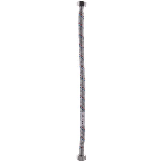 Гнучкий шланг для підключення води гайка 1/2'' - гайка 1/2'' (40 см) Zerix (ZX1550) | Зображення 1