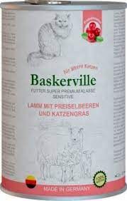 Вологий корм для котів Baskerville Sensitive Lamm Mit Preiselbeeren Ягня з журавлиною та котячою м'ятою 400 г. 0.4 кг