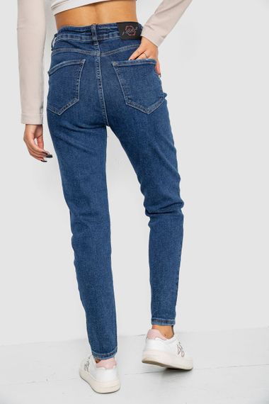 Джинси жіночі Mom-fit стрейч, колір синій, 244R1143 | Зображення 3