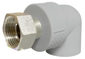 Муфта кутова поліпропіленова PPR Raftec 25мм НГ 3/4"