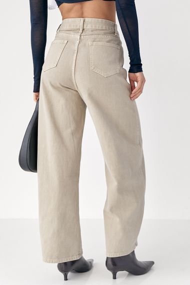 Котонові штани багі - бежевий цвет, L (є розміри) | Зображення 1