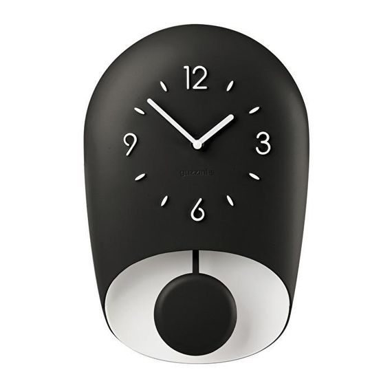 Годинники настінні з маятником Guzzini Home 168604209 22х8х33 см чорні