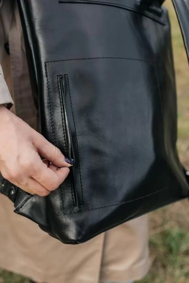 Шкіряний рюкзак Skin and Skin Flatrock L Чорний (BP09BL-L) | Зображення 9