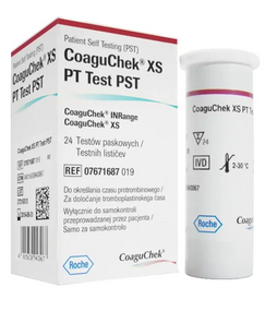 Тест CoaguChek XS PT INR PST, діагностичні смужки, 24 шт