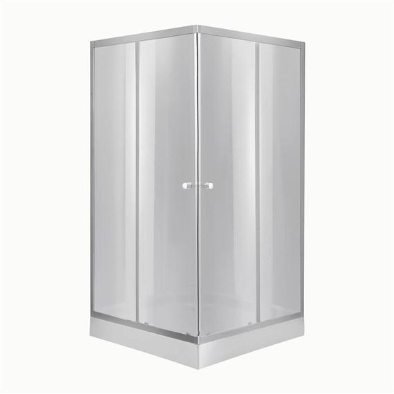 Lidz Набір: Душова кабіна Wawel SC90x90.SAT.LOW.DGR, квадратна, скло тоноване 4 мм + Душовий піддон Kapielka ST90x90x14