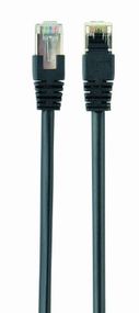 Патч корд Cablexpert PP22-1M/BK, FTP, литий,  50u" штекер із фіксатором, 1 м, чорний